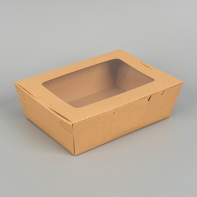 Single Window Kraft Paper Lunch Box